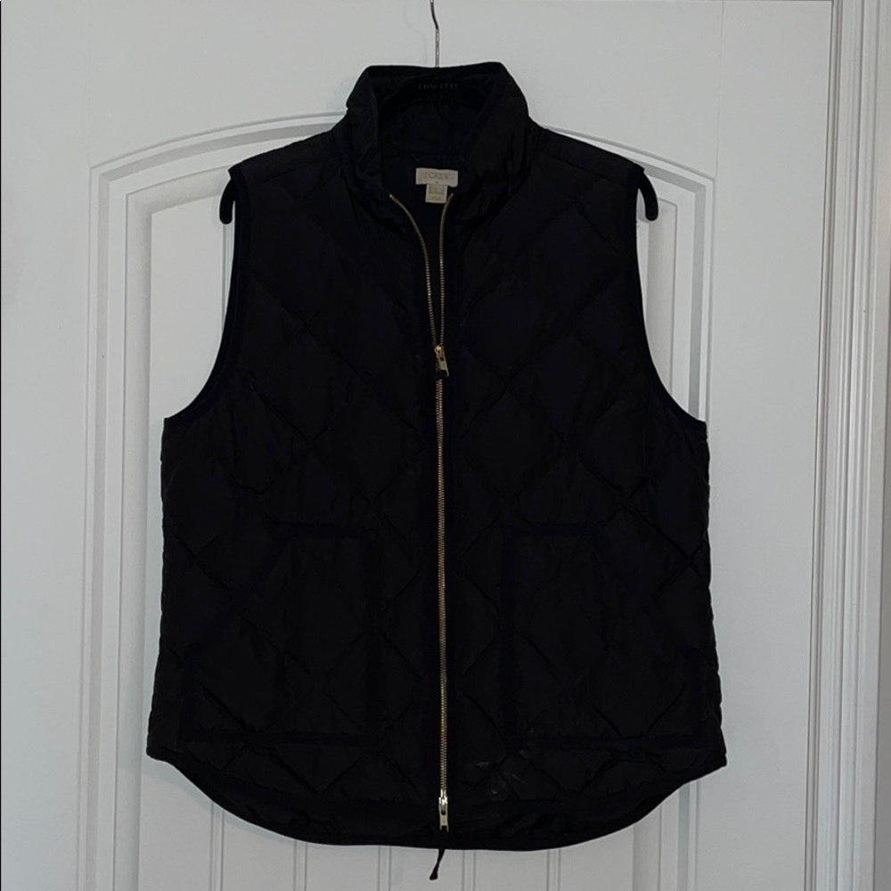 JCrew Women’s Down Quilted Vest - black - size L